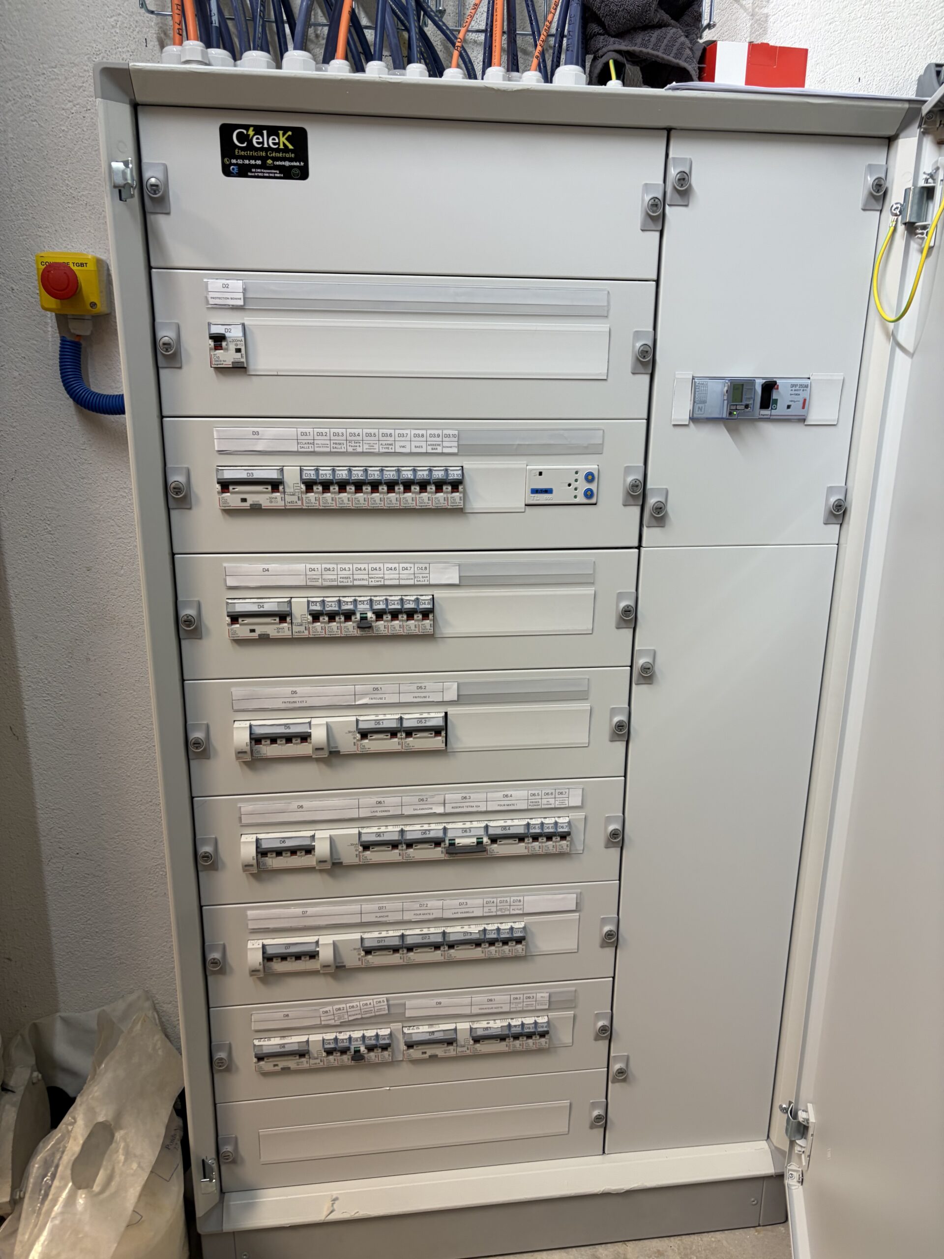 TGBT 60 kVA pour restaurant avec cuisine professionnelle réalisé par C’ELEK